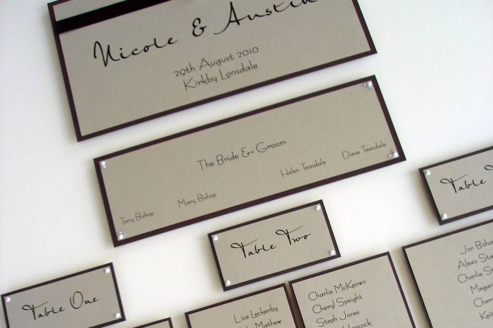 Gold and Brown Table Plan