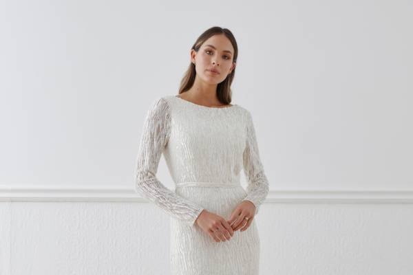 The white clearance room dresses