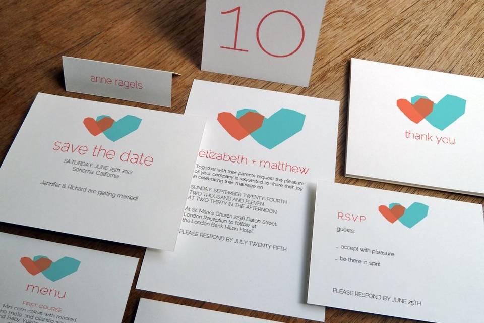 Two Hearts Printable Wedding Kit