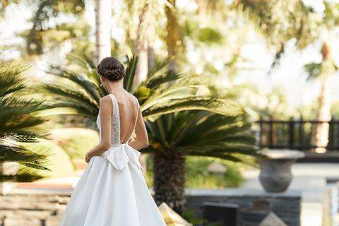 Cut Out Back Wedding Dres