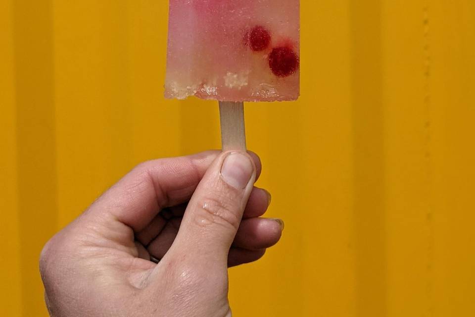 Elderflower and berry ice pop