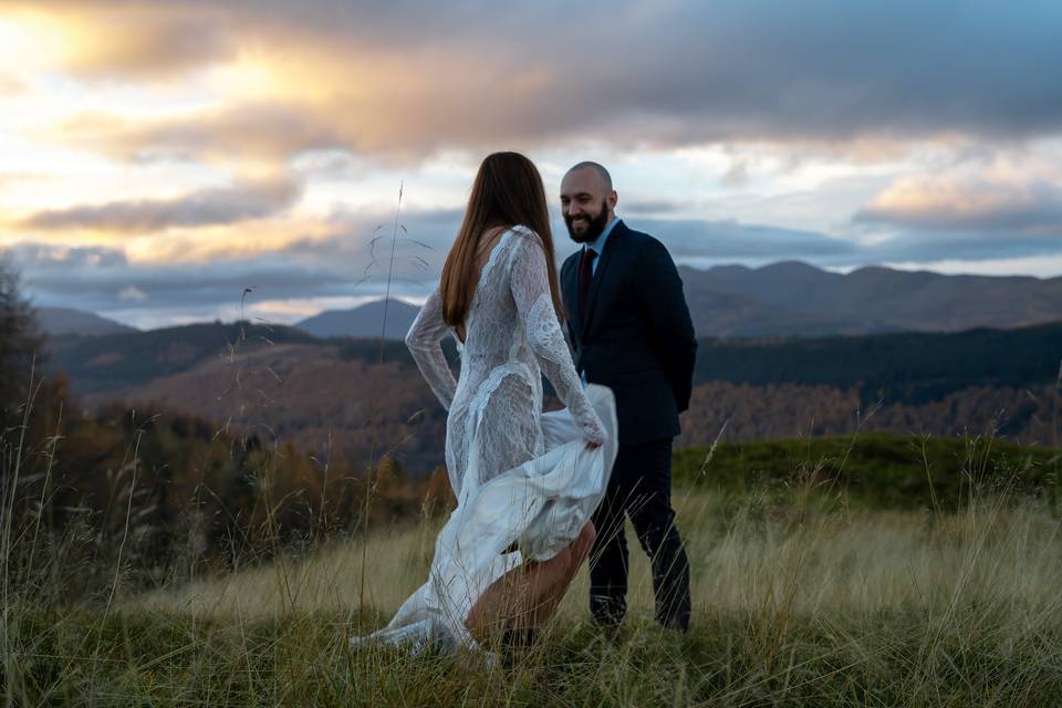 Mountain top first dance