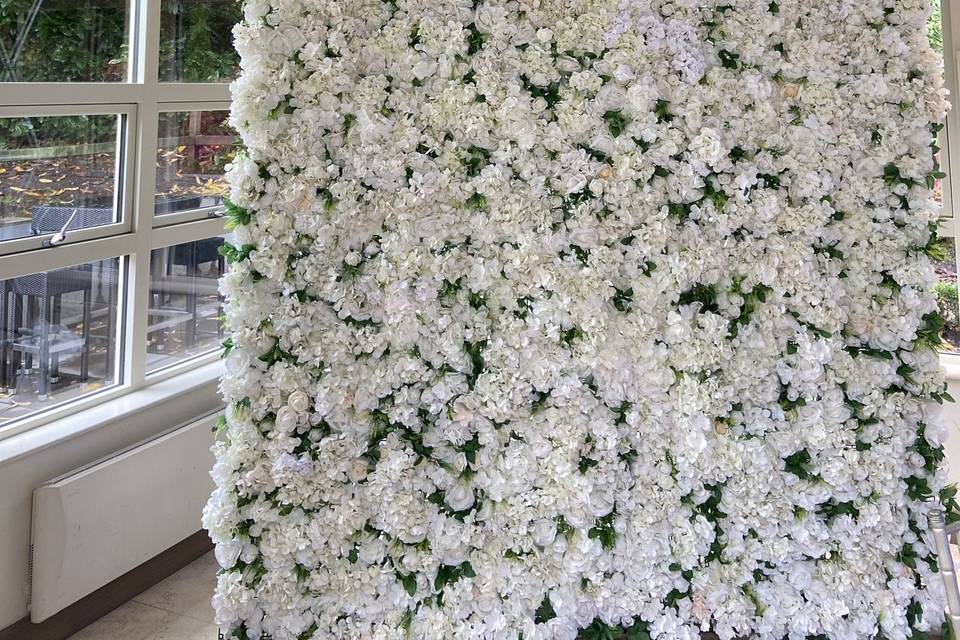 Ivory flower wall
