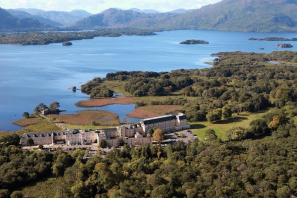 Aerial view of the hotel