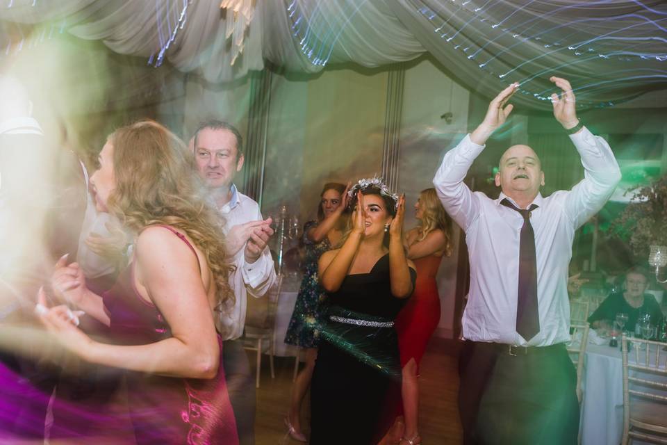 Guests dancing