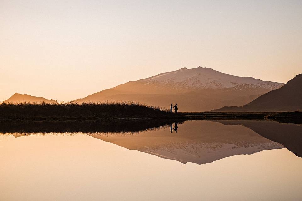 Sunset reflection