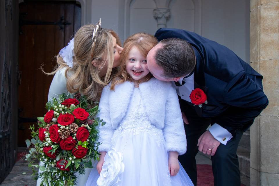 Bride, Groom & Daughter