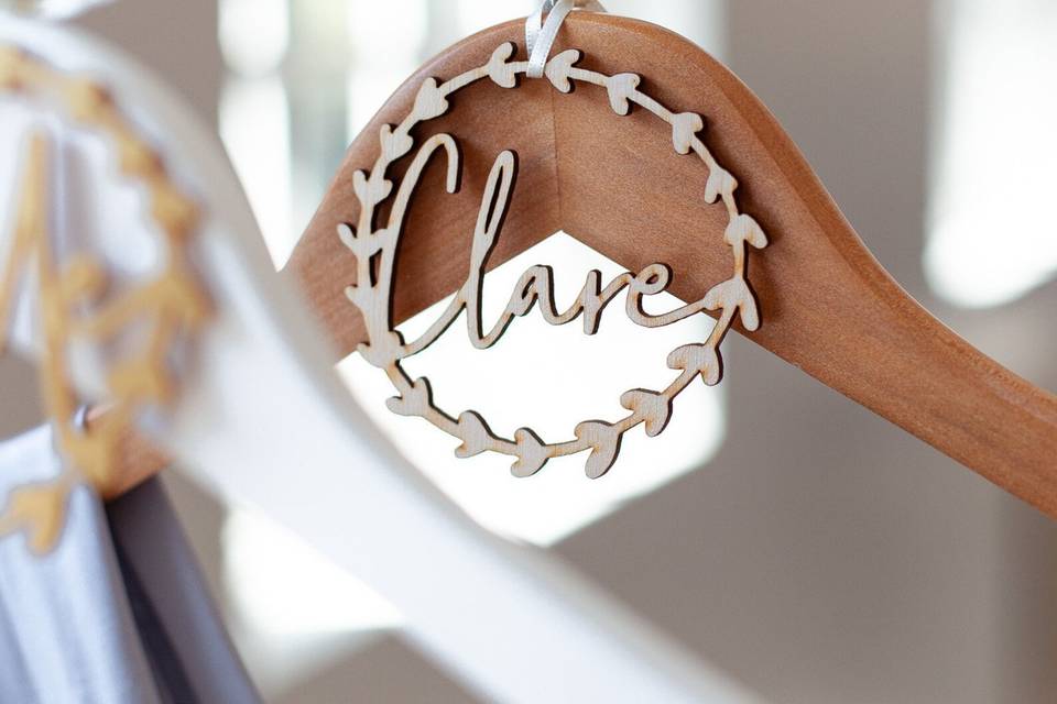 Bridesmaid hanger tags