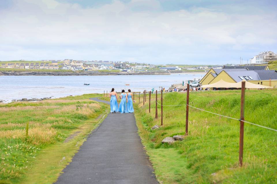 Scenic bridesmaid pathway.