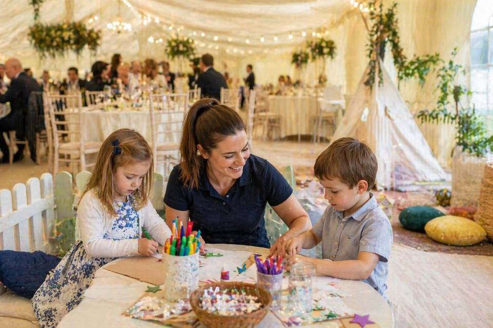 Playing at reception